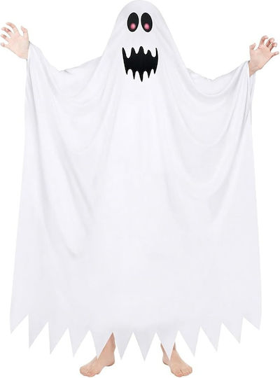 Halloween Shower Costume Kids White Size M 115-130 Cm