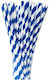Set 25 Straws Flippy Paper 20 Cm Striped Patter...