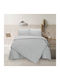 Espree Set Cotton Duvet Cover Single with Pillowcase 160x240cm Mila Gray