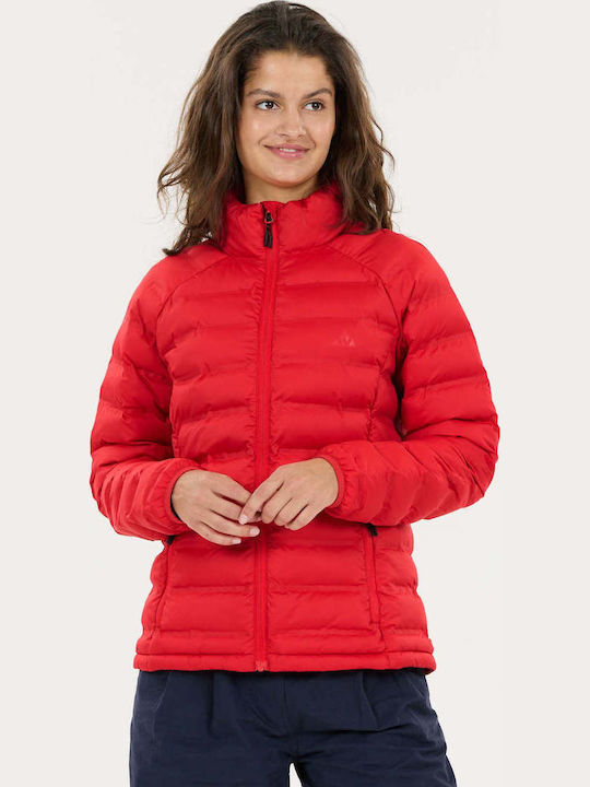 Damen Puffer Jacke für Winter True Red