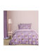 Das Home Sheet Set Single Cotton 4972 Pink, Purple 170x260cm 3pcs