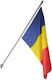 Flag of Romania Polyester with a stake 150x90cm