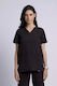 Numascrubs Women's Black Medical Blouse