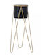 Marhome Planter Metal Gold with Stand 25x75.5cm.