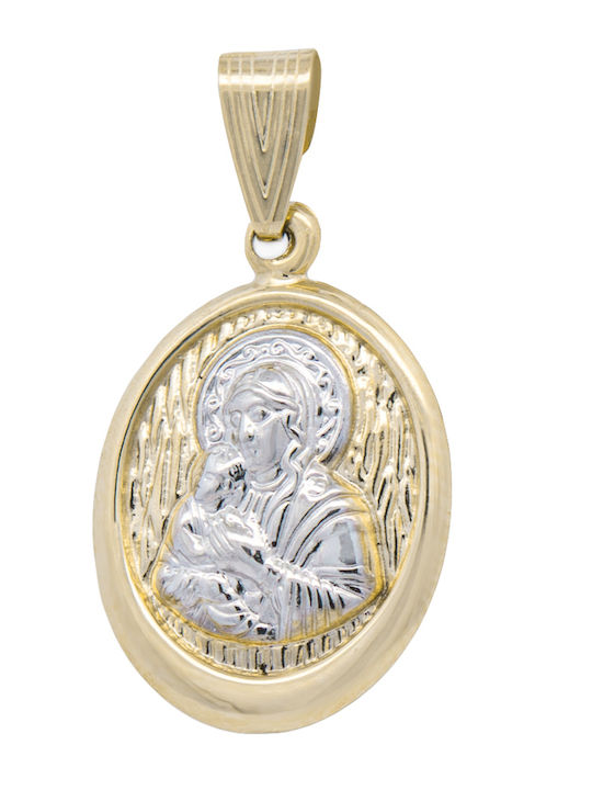 Daskalakis Anhänger Kinder Amulett Beidseitig Konstantinato aus Gold 14K 55055