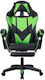 Gaming Chair with Footrest Green