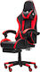 Gaming Chair with Footrest Red