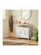 Sideboard made of Wood & Metal White 100x35x88cm