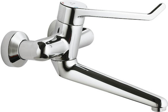Μπαταρία Νιπτήρα Τοίχου Ideal Standard Ceraplus B8316aa Ασημί Χρωμέ Γυαλιστερό