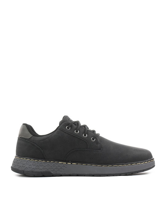 Skechers Men's Leather Casual Shoes Black