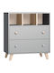 Colette Baby Dresser with 2 Drawers Gray 86x48x92cm