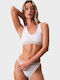 Calvin Klein Lightly Lined Triangle Bralette Heritage Cotton White Underwear Female White Lv00qf8594-100