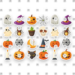 Βρώσιμα Διακοσμητικά Σχέδια Halloween V5 24τμχ