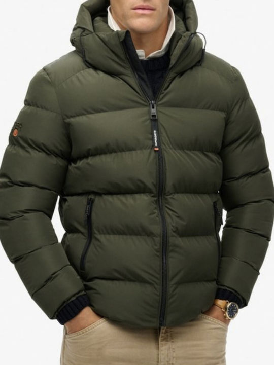 Superdry Μπουφάν Puffer Χακί