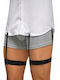 Set 2 Elasticated Shirt Fastening Straps Zola 3 Arms Black
