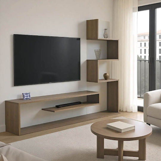 Cazenda Stand De Podea Sonoma Cu Alb 160x29x126cm Cazenda Stand De Podea Sonoma Cu Alb 160x29x126cm