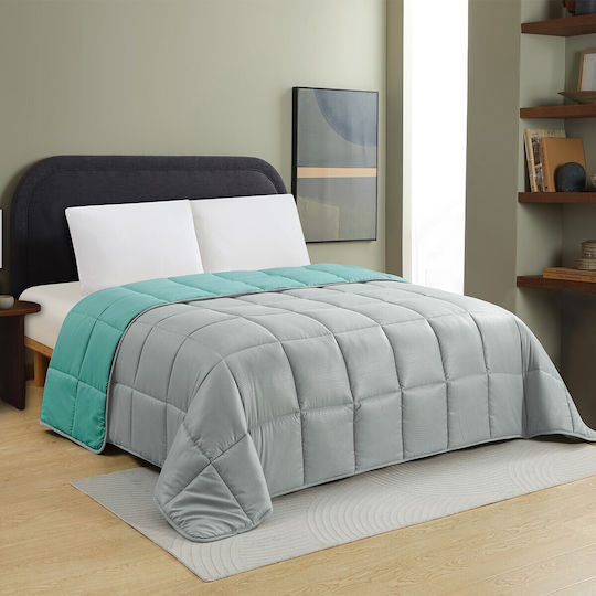 Melinen Queen 220x240cm Brooklyn Grey/petrol