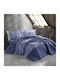 Pucioasa Module Cuvertură Extra-dublu Bumbac Albastru 240x260cm 3buc