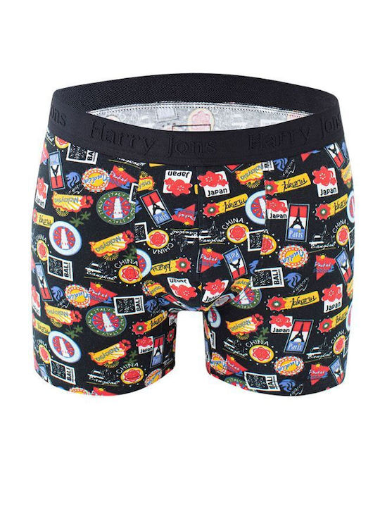 Herren Boxershorts Black mit Mustern 1Packung