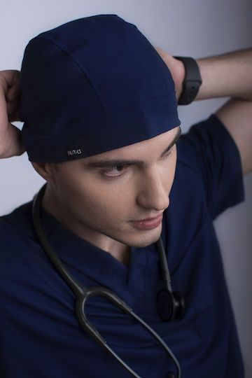 Numascrubs Men's Navy Blue Surgical Cap