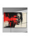 Abstract Portrait of Woman Intense Colors – Canvas Painting 67 X 45cm
