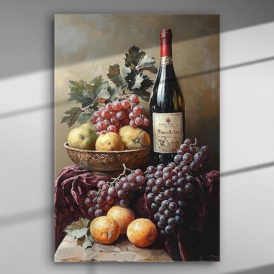 Harmonie der Weintrauben – Gemälde Segeltuch 100 x 67cm