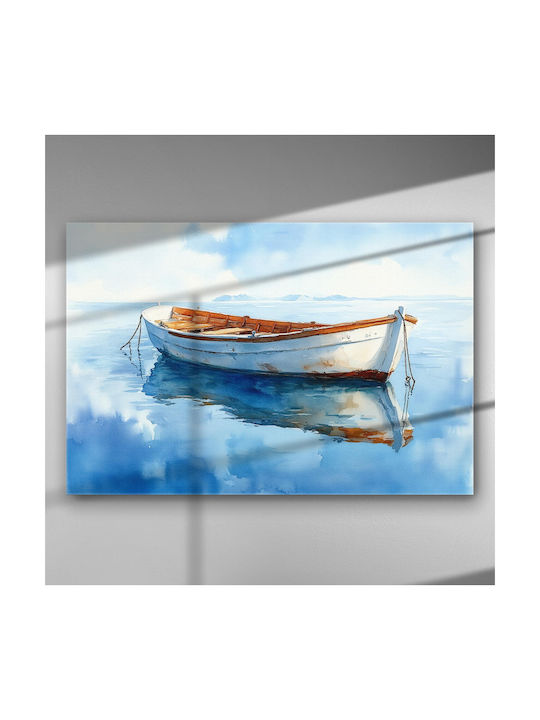 Γαλήνια Βάρκα Στο Νερό – Πίνακας Καμβά-150 X 100cm