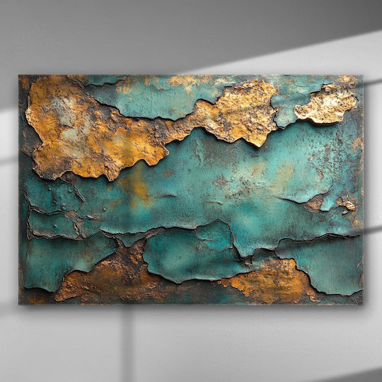 Textură De Patină Metalică – Panou Pe Pânză 150 X 100cm
