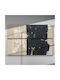 Abstract Black-White Linen Texture – Canvas Painting 100 X 67cm