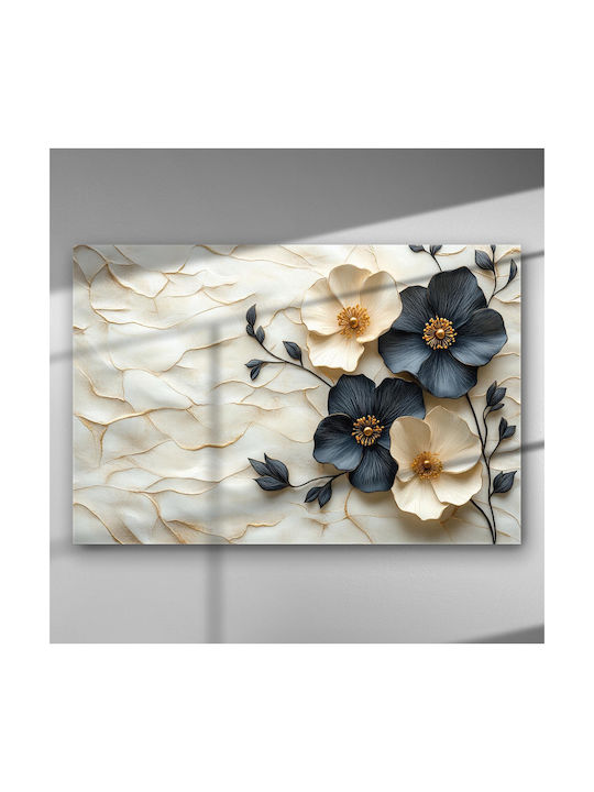 Soft Blossoms Embossed Background – Canvas Painting 100 X 67cm