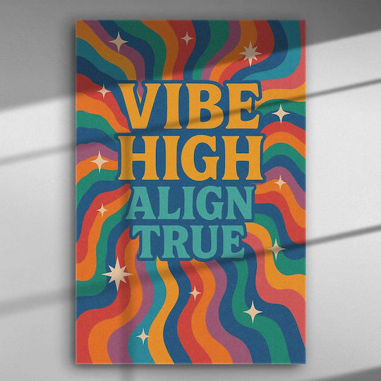High Vibrating Retro Patterns – Canvas Painting 100 X 67cm