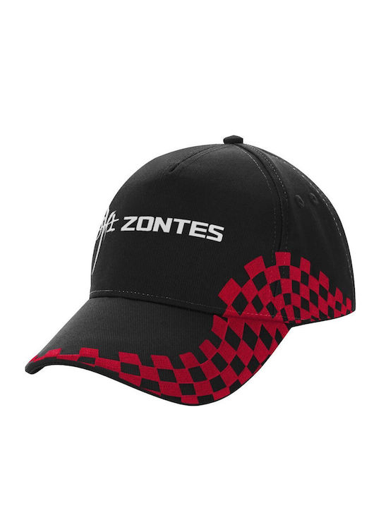 Zontes Adult Hat Ultimate Black Red Racing 100%...