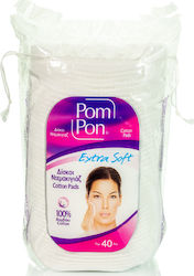 Mega Extra Soft 100% Cotton Pads for Makeup Removal 40pcs