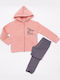 Kids Sweatpants Set Coral 2pcs "no One