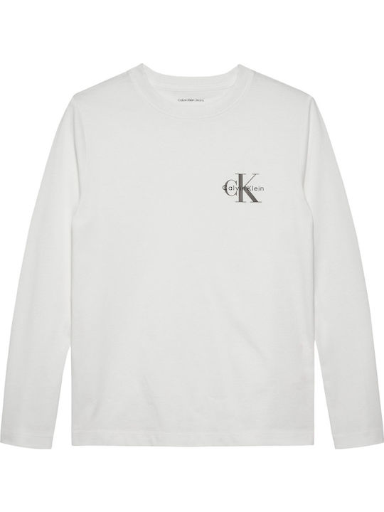 Calvin Klein Kids Long-Sleeved White Blouse