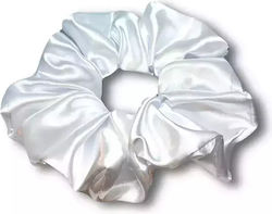 Hairutopia Satin White Hair Scrunchy