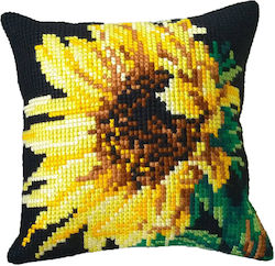Kit Kissen Stickerei Blumen Gelb 35x35 Gobelin ...