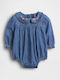 GAP Babystrampler Langärmliges Dark Wash