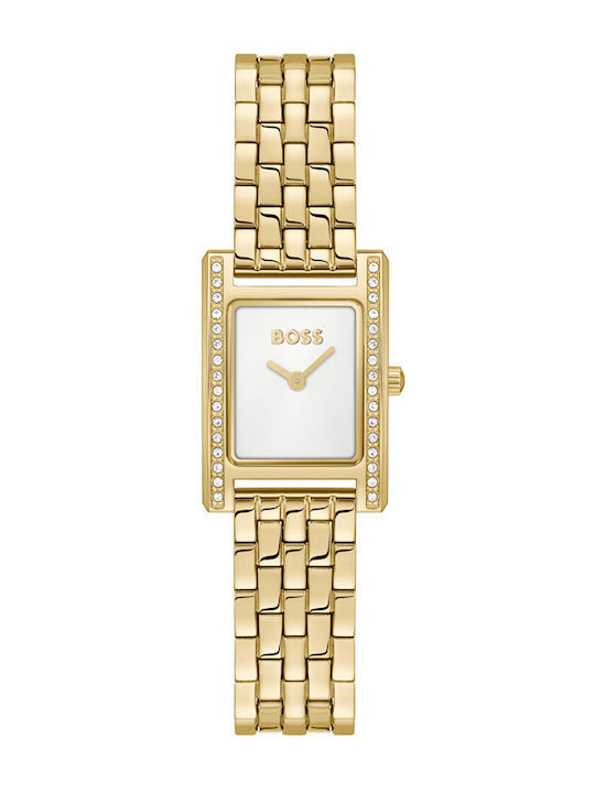 Boss Lucy Womens Watch 18mm Chronograph Battery With Gold Metal Bracelet