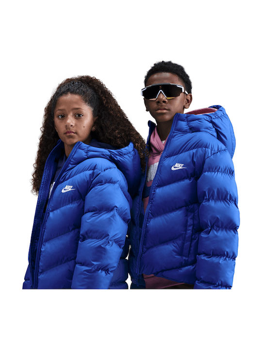 Nike Kids' Sports Jacket with Hood Blue
