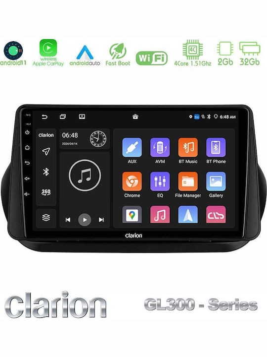 Clarion Автомобилна Аудио Система (Блутут/USB/AUX/WiFi/GPS/Apple-Carplay/Android-Auto) с Тъчскрийн 10"