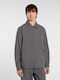 Shirt Langärmlig Baumwolle Hemd Gestreift Charcoal