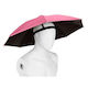 Head Umbrella Flippy 69 Cm Diameter Elastic Headband Uv Rain Protection Fuchsia