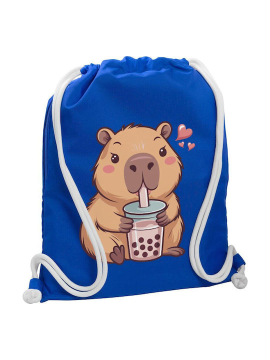 Koupakoupa Capybara Bubble Tea Kids Bag Backpack Blue 48cmx40cmcm