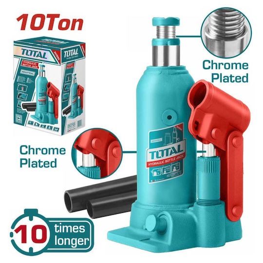 Total Hydraulic Bottle Jack with Lifting Capacity up to 48.8cm and Weight Capacity up to 7.4 Tons