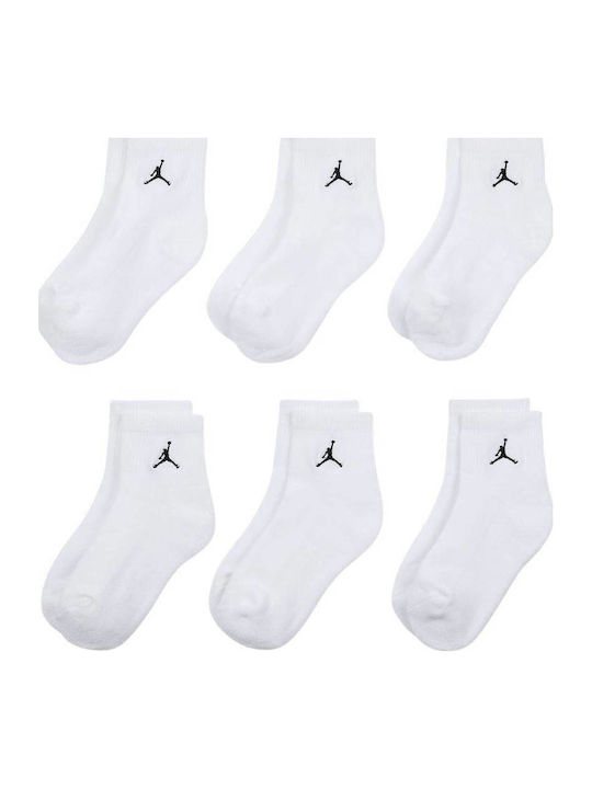 Jordan Kids' Ankle Socks Jordan White 6 Pairs