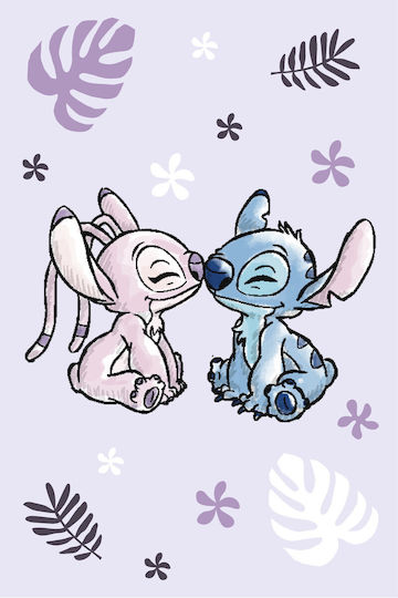 Disney Pătură Fleece Lilo Stitch Purple 150x100cm