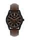 Fossil Multifunction Ceas Barbatesc 42mm cu Baterie cu Brățară Metalică Maro