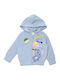 Kids Sweatshirt Cardigan with Hood Light Blue Lilo Stitch