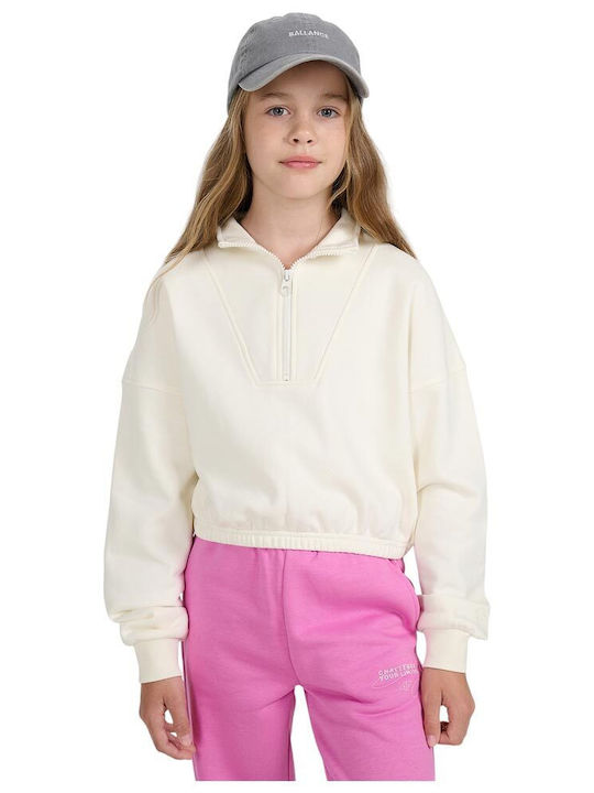 Παιδική Ζακέτα Βαμβακερή με Κουκούλα Off White
